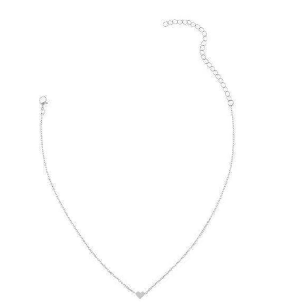 Delicate Silver Heart Necklace